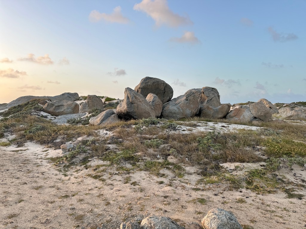 rotsformatie in de duinen aan de Westpunt 
